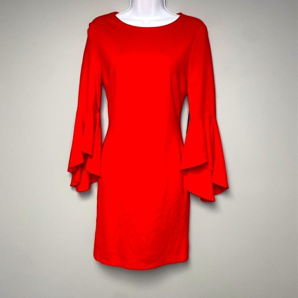 NWT Lulus Women's Bell Sleeve‎ Dress Pullover Bodycon Red Size Small